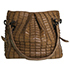 Croc Embossed Pleated Bag, back view